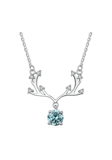 Mavi Bague Ringen Mükemmel Kesim 1 Ct Uygun Fiyatlı Mozanit Kolye Kadınlar Için 925 Gümüş Elmas Kolye Kız Arkadaşı Için Doğum Günü Hediyesi 1 Carat