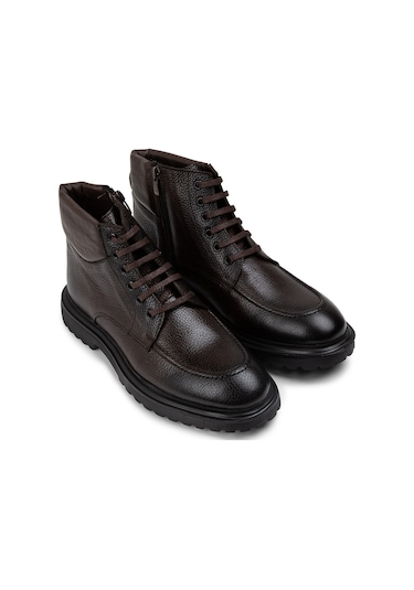 Deery Hakiki Deri Kahverengi Erkek Bot - 01929mkhve02 Kahverengi