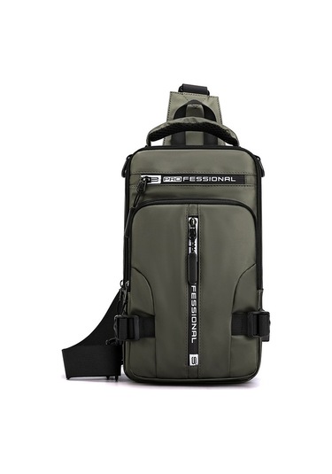 Erkekler İçin Şık Ve Pratik Çapraz Omuz Çantası, Su Geçirmez Uzay Kumaşı İle Dayanıklı, Küçük Boyutlu Rahat Sırt Çantası, Modaya Uygun Fonksiyonel Günlük Çanta Yeşil