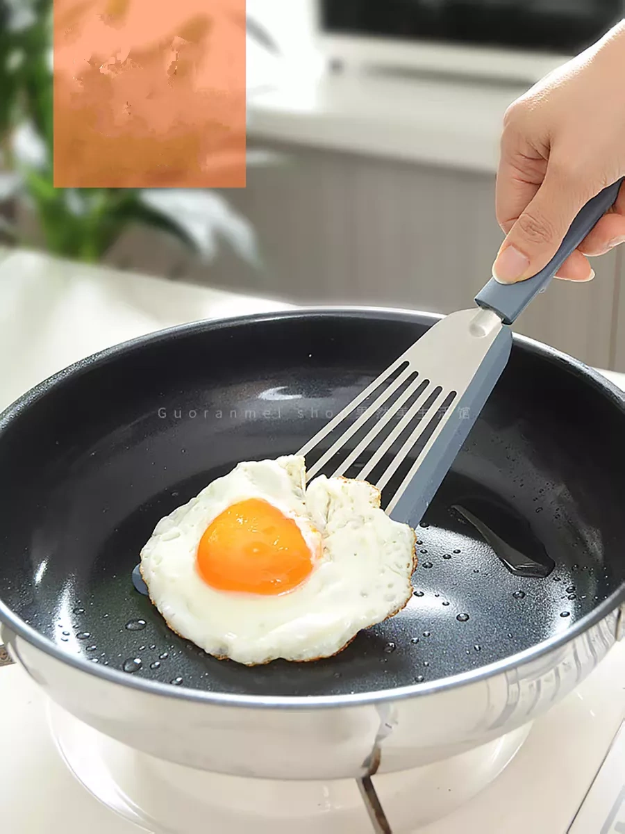 Stil'nyj İ Udobnyj Dom Çizilmeye Karşı Çelik Silikon Mutfak Spatulası 170225151 Gri