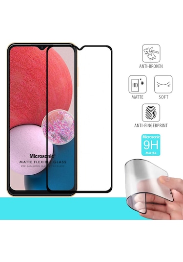 Microsonic Samsung Galaxy Uyumlu A13 4g Seramik Matte Flexible Ekran Koruyucu Siyah
