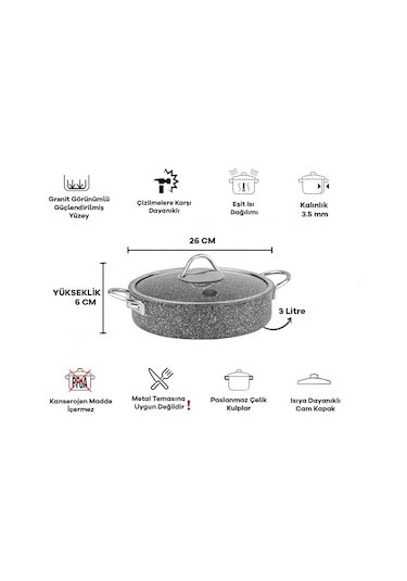 Taç Ultra Klasik 2'Li Granit Tencere & Tava Seti