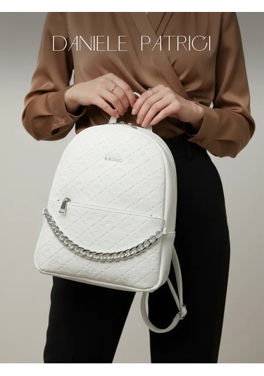 Daniele Patrici Şehir A5 Deri Sırt Çantası 210533437 Beyaz