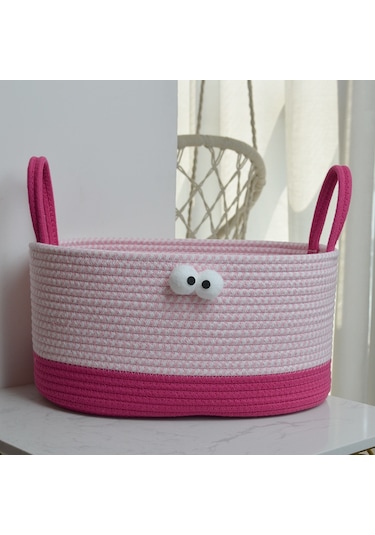 Yystore Depolama Sepeti W201-2025 Karikatür Pamuk İpliği Örgü Muhtelif Depolama