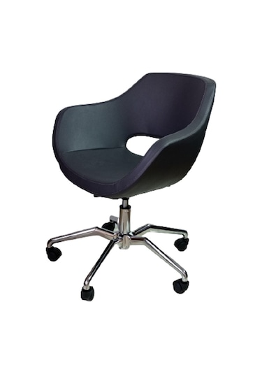 Ofis Koltuğu Döküm Süngerli Antrasit Suni Deri Örümcek Yıldız Aya