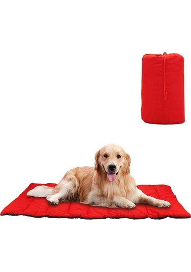 Bundera Gully Büyük Boy Kedi Köpek Minderi Kırmızı 120 x 80 CM