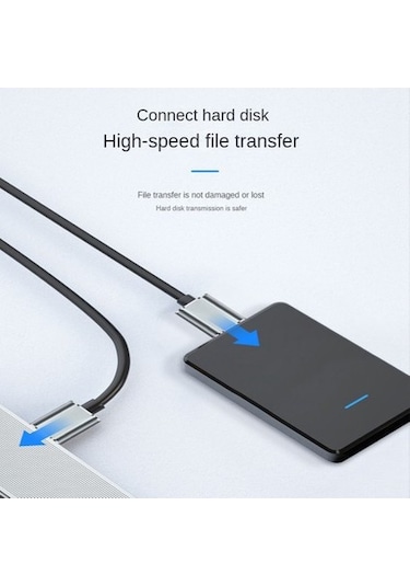 Qingmipy Usb3.0 Mikro Veri Kablosu, 1m Uzunlukta, Cep Diski Kutusu Ve Dizüstü Bilgisayarlar İçin Hızlı Transfer Kablo