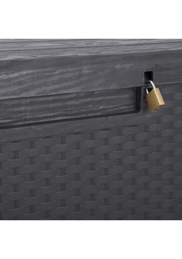 Bahçe Balkon Plastik Sandık 340 Litre Antrasit