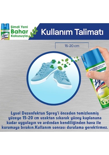 Lysol Dezenfektan Sprey Bahar Ferahlığı 2 x 400 ML