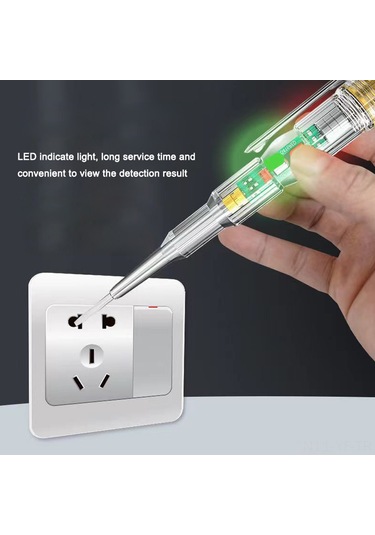 Yifomall Şeffaf Led Voltaj Test Kalemi - Su Geçirmez Ve Darbeye Dayanıklı Elektrik Kontrol Cihazı