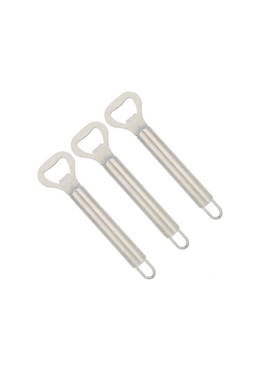 Geeksen 3'lü Paslanmaz Çelik Bira Açacağı Seti - Pratik Ve Taşınabilir Mutfak Aksesuarı