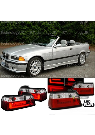 Bmw E36 1992-1998 Cabrio Kırmızı Beyaz Ledli Bar Arka Stop