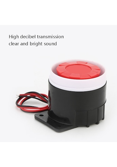 Sones Bj-1k Yüksek Desibel Aktif Buzzer Çift Sesli Elektronik Siren Alarm Duvara Monte Hırsızlık Önleyici Buzzer, Voltaj: 12v Kırmızı Beyaz Siyah