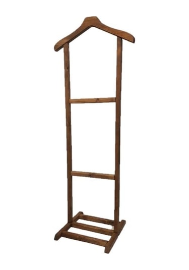 Ahşap Dilsiz Uşak Elbise Askısı Tekli Dilsizuşak Askılık N11.152 Meşe