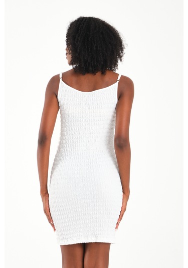 By Papi Askılı Elbise Beyaz