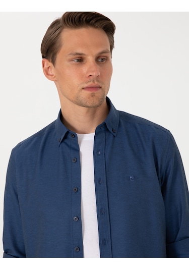 Pierre Cardin Erkek Lacivert Gömlek Desenli 50306996-vr033 Lacivert