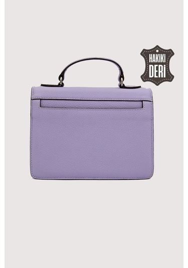 Hakiki Deri Kadın El Çantası Lila Smr9022 Lila
