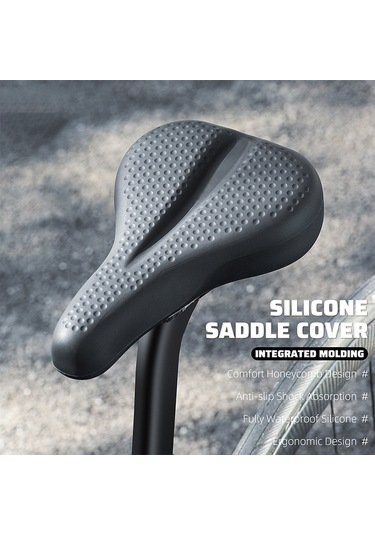 Neevoyu Silikon Bisiklet Jant Kılıfı - Yumuşak, Yüksek Esneklikli, Şok Emici, Nefes Alıcı - Dağ Ve Yol Bisikletleri İçin Siyah