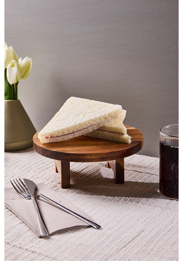 Morry Akasya Ayaklı Sunumluk 20 Cm Bambu Bambu