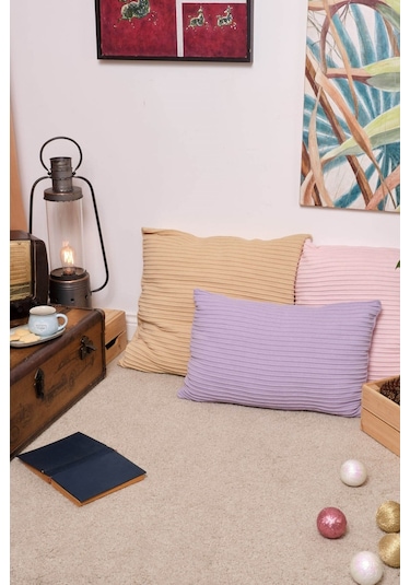 Peraluna Free Pıllow %100 Organik Pamuk Triko Yastık Kılıfı 60x40 Cm Lila - Lila