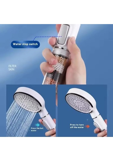 Kalsiyum Sülfit Filtre Duş Başlığı 5 Vitesli Yüksek Basınçlı Duş Diğer