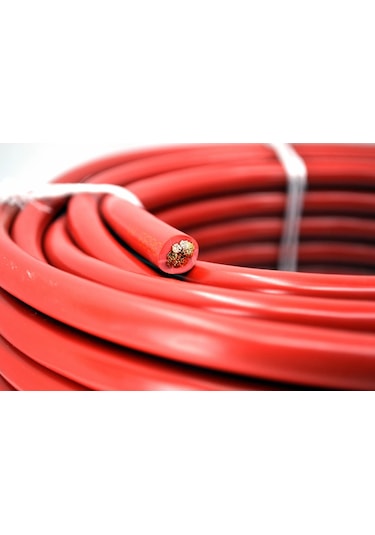 Bakır Akü Kablosu 1 Metre 16mm Kırmızı
