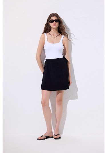 Havlu Pareo Etek Siyah Siyah