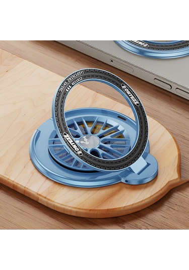 Manyetik Telefon Standı Stres Giderici Cep Telefonu Tutucu Telefon Tutacağı Parmak Döngüsü Kickstand Mavi