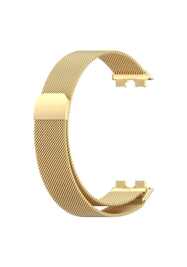 Huawei Band 8 Uyumlu Kordon Mıknatıslı Metal Hasır Kayış