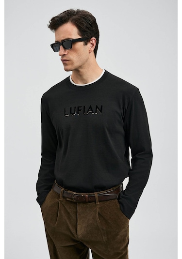 Lufian Sara Siyah Erkek Uzun Kollu T-shirt 112020057 Siyah