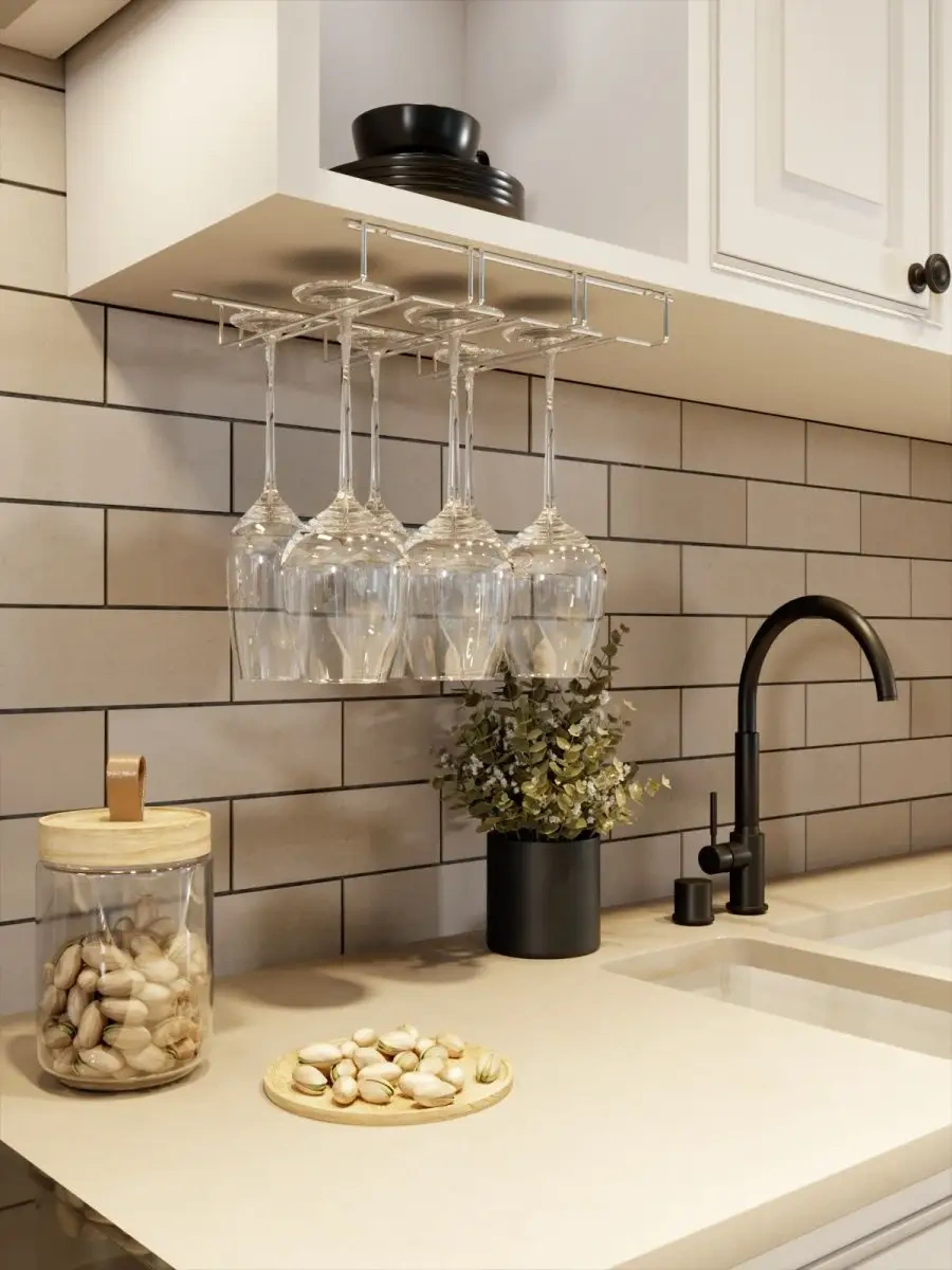 Domersi Mutfak Sarkıt Bardak Tutucu, Bardak Kurutucu 71882476 Gri