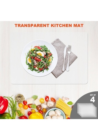 Ulzyvf Sehpa Şeffaf Şeffaf Renk Mutfak Matı, Matı, Masa Koruyucu Ha Şeffaf