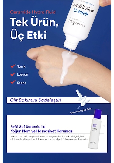 Seramid İçerikli, Nemlendirici Tonik & Losyon & Esans Lapothıcell Ceramide Hydra Fluid