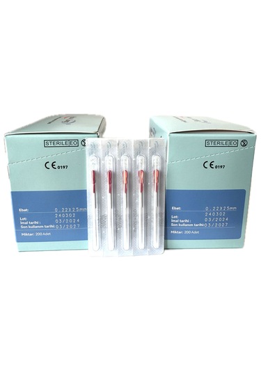 Akupunktur İğnesi Kuru İğne 0.22x25 Mm 200lük Paket 2 Kutu