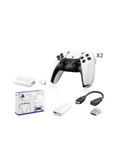 Hadron Hd330 Retro Oyun Stick Hdmı Çift Gamepad Seti 2.4g Kablosuz - Beyaz