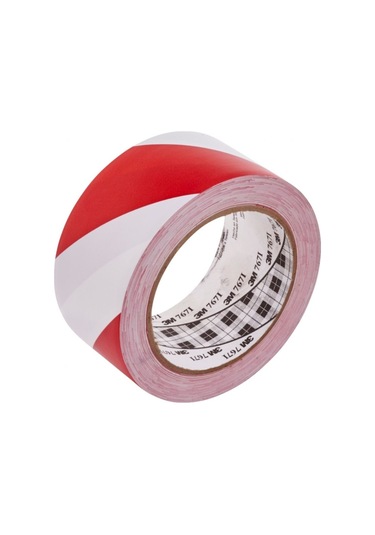 3M 767 Yer Işaretleme Bandı Kırmızı-Beyaz 50Mm X 33M