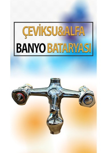 Alfa Model Banyo Bataryası Krom
