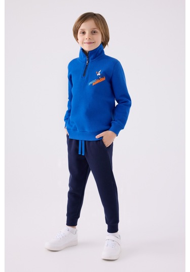 Rolypoly Erkek Çocuk Eşofman Takımı Rp3438 Kobalt Kobalt Mavi - Lacivert