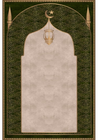 Seccade Diz Ağrıtmayan Yumuşak Halı Seccade Ve Namazlık Yeşil