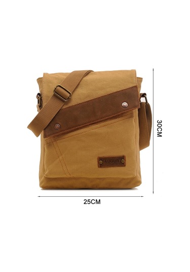 Sones Augur 9088 Retro Dikey Stil Kanvas Omuz Messenger Crossby Çanta