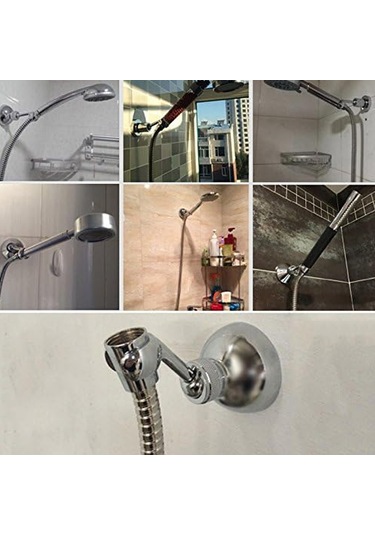 Standart Duş Hortumu İçin Krom Kaplı Ayarlanabilir Duş Başlığı Tutucusu Diğer
