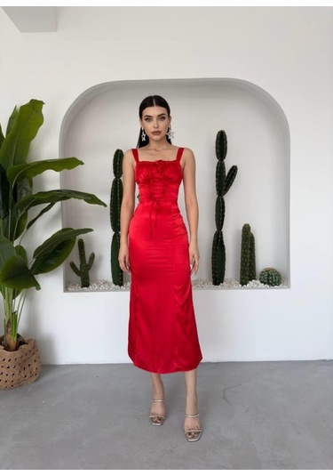 Pag İp Askılı Elbise Altın