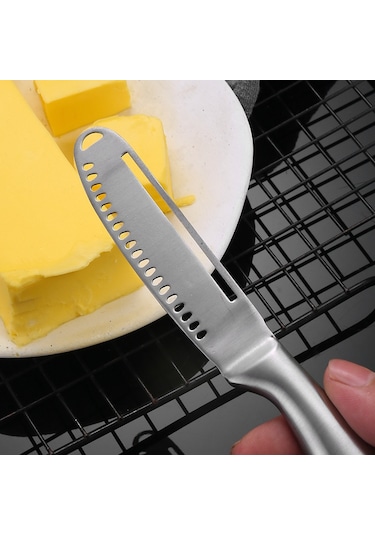 Mufunye Çelik Tereyağı Sürme Bıçağı - Jem, Krem Peynir, Peynir Kesme Ve Ekmek Sürme İşlevi - Dayanıklı 430 Paslanmaz Çelik - Modern Tasarım Diğer