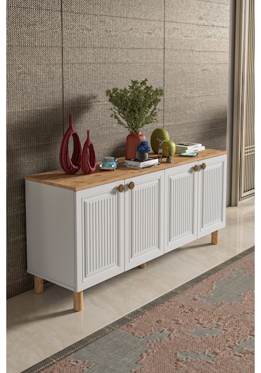 Bohem Konsol Mdf Kapak Beyaz