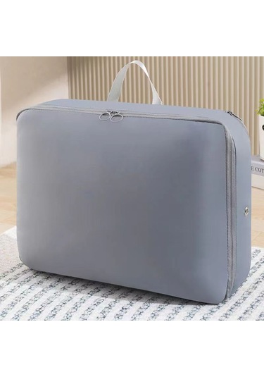 Monyee Gri Organize Edici Depolama Çantası - Giyim Ve Yorgan İçin, Su Geçirmez Nem Engeli, Dayanıklı, Geniş Tutamak, Çift Yönlü Kayar Fermuar 30 40 18cm Gri