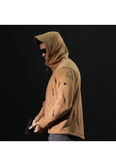 Pasifix Polar Sıcak Erkek Termal Nefes Alabilen Kapüşonlu Palto Siyah