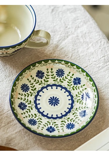 Roomi Desenli Seramik Çay Takımı 320 Ml, Fincan Ve Tabak 230280424 Beyaz