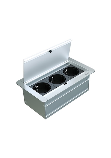 Metalline® Klip-line Bas-Aç Priz Sistemi - Natürel Eloksal