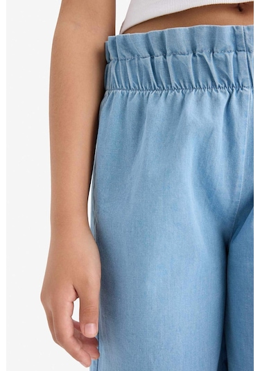 Defacto Kız Çocuk Wide Leg Jean Pantolon E6689a825smnm39 Mavi