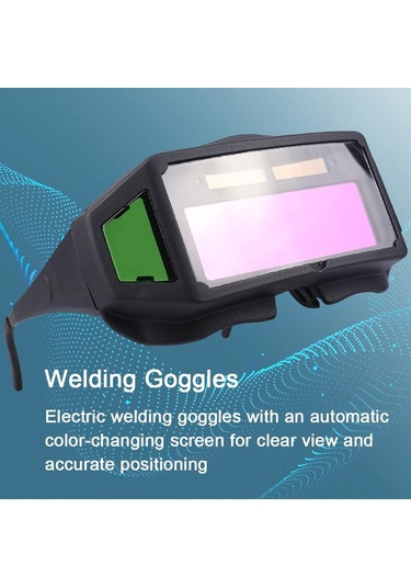 Otomatik Renk Değiştiren Kaynak Gözlüğü Profesyonel Otomatik Karartma Lehimleme Gözlükleri Argon Ark, Seçenekler: Yeşil Filtre Lensi